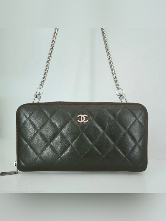 CHANEL Handbags - Authentic CHANEL Matelasse Quilted WOC Crossbody Clutch Wallet Card Holder